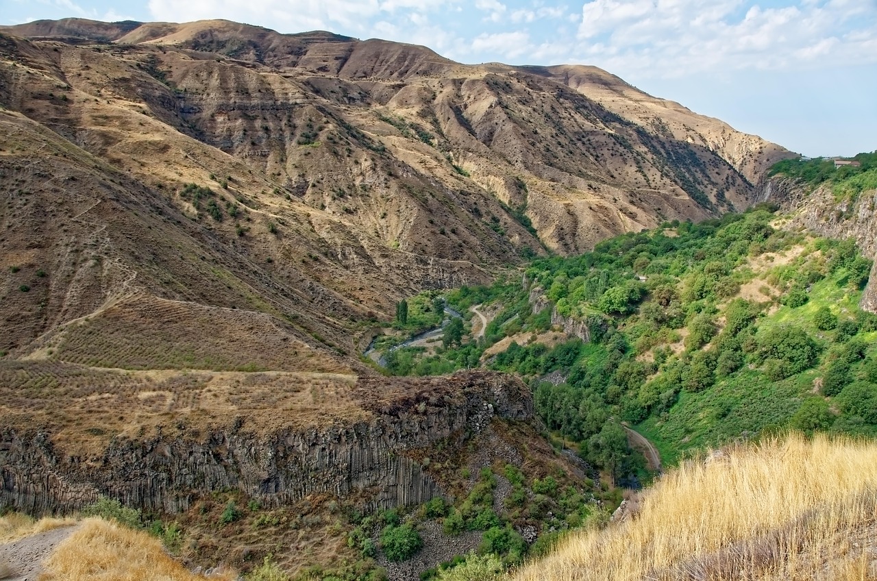 Garni tempel landschap